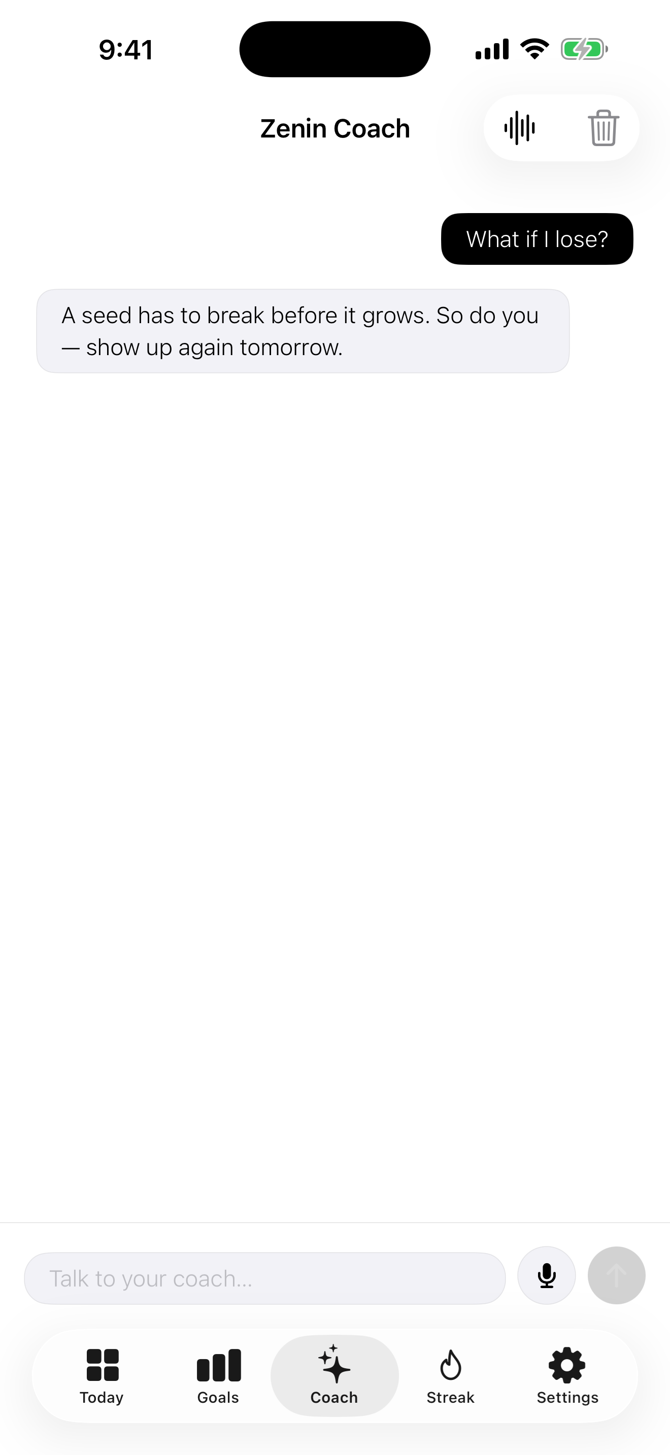 Zenin Coach chat